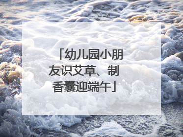 幼儿园小朋友识艾草、制香囊迎端午