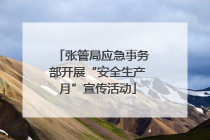 张管局应急事务部开展“安全生产月”宣传活动