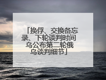 换俘、交换备忘录、下轮谈判时间 乌公布第二轮俄乌谈判细节