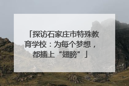 探访石家庄市特殊教育学校：为每个梦想，都插上“翅膀”