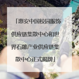 惠安中国校园服饰供应链集散中心和世界石雕产业供应链集散中心正式揭牌