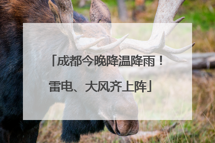 成都今晚降温降雨！雷电、大风齐上阵