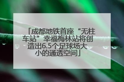 成都地铁首座“无柱车站”幸福梅林站将创造出6.5个足球场大小的通透空间
