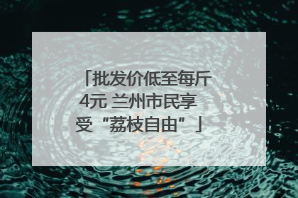 批发价低至每斤4元 兰州市民享受“荔枝自由”