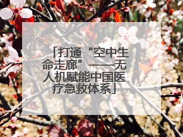 打通“空中生命走廊”——无人机赋能中国医疗急救体系