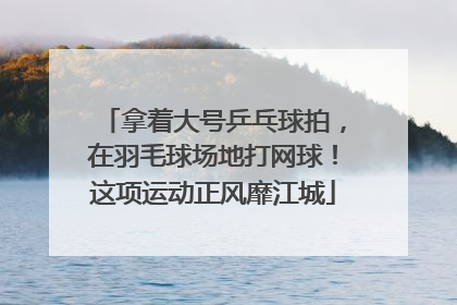 拿着大号乒乓球拍，在羽毛球场地打网球！这项运动正风靡江城