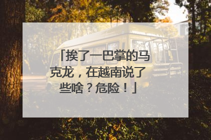 挨了一巴掌的马克龙，在越南说了些啥？危险！