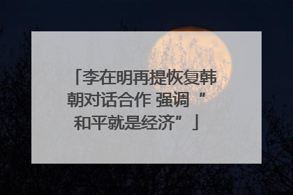 李在明再提恢复韩朝对话合作 强调“和平就是经济”