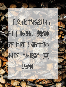 文化书院进行时｜腰鼓、舞狮齐上阵！耇士孙村的“村晚”真热闹