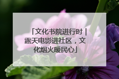 文化书院进行时｜露天电影进社区，文化烟火暖民心