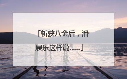 斩获八金后，潘展乐这样说……