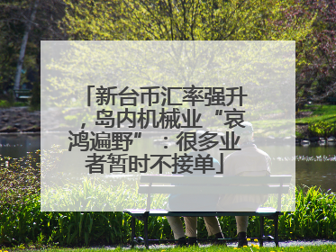 新台币汇率强升，岛内机械业“哀鸿遍野”：很多业者暂时不接单