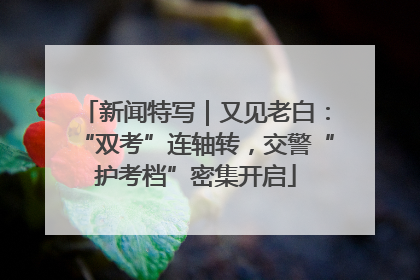 新闻特写｜又见老白：“双考”连轴转，交警“护考档”密集开启