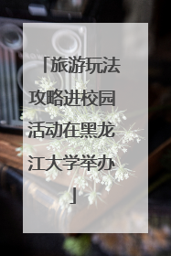 旅游玩法攻略进校园活动在黑龙江大学举办