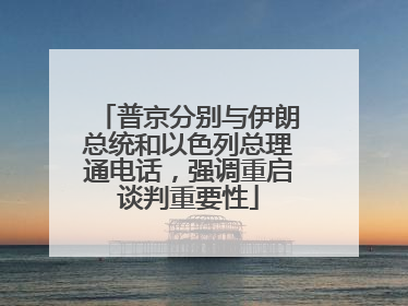普京分别与伊朗总统和以色列总理通电话，强调重启谈判重要性