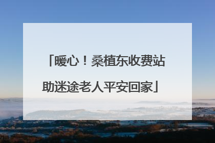 暖心！桑植东收费站助迷途老人平安回家