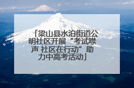 梁山县水泊街道公明社区开展“考试噤声 社区在行动”助力中高考活动