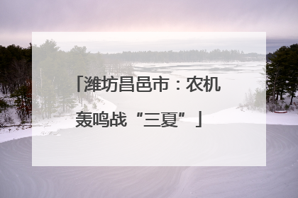 潍坊昌邑市：农机轰鸣战“三夏”
