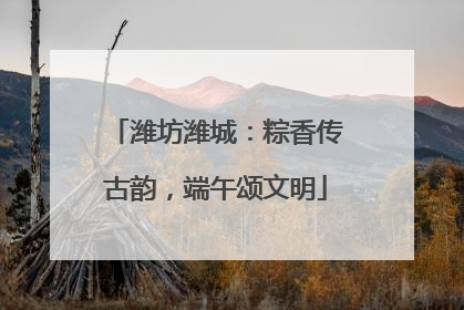 潍坊潍城：粽香传古韵，端午颂文明