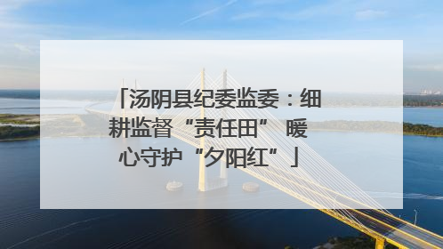 汤阴县纪委监委：细耕监督“责任田” 暖心守护“夕阳红”
