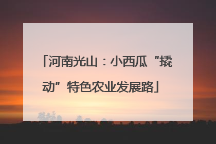 河南光山：小西瓜“撬动”特色农业发展路