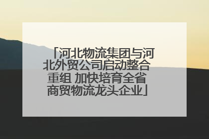河北物流集团与河北外贸公司启动整合重组 加快培育全省商贸物流龙头企业