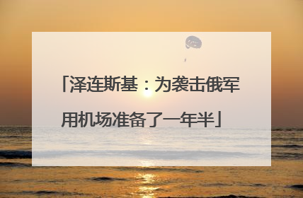 泽连斯基：为袭击俄军用机场准备了一年半