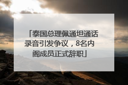 泰国总理佩通坦通话录音引发争议，8名内阁成员正式辞职