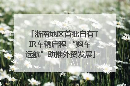 浙南地区首批自有TIR车辆启程 “购车远航”助推外贸发展