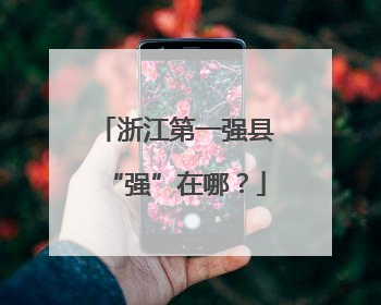 浙江第一强县“强”在哪？