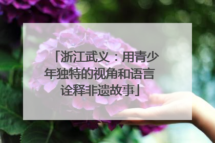 浙江武义：用青少年独特的视角和语言诠释非遗故事
