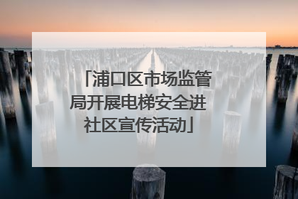 浦口区市场监管局开展电梯安全进社区宣传活动