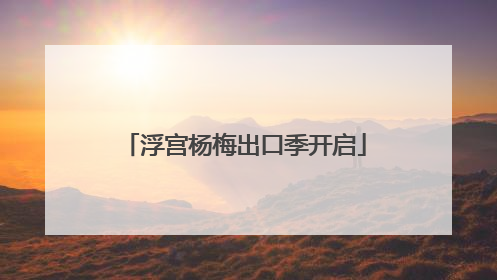 浮宫杨梅出口季开启