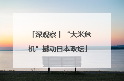 深观察丨“大米危机”撼动日本政坛
