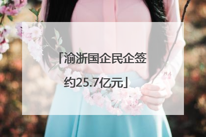 渝浙国企民企签约25.7亿元