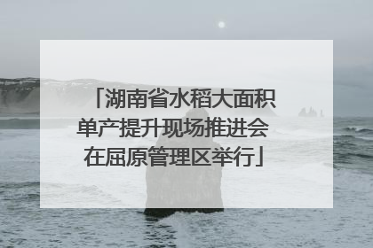 湖南省水稻大面积单产提升现场推进会在屈原管理区举行