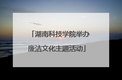 湖南科技学院举办廉洁文化主题活动