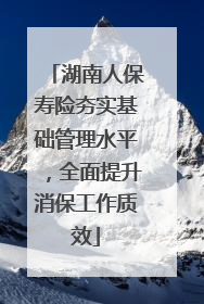 湖南人保寿险夯实基础管理水平，全面提升消保工作质效