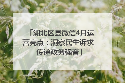 湖北区县微信4月运营亮点：洞察民生诉求 传递政务强音