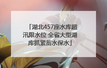湖北457座水库超汛限水位 全省大型湖库抓紧蓄水保水