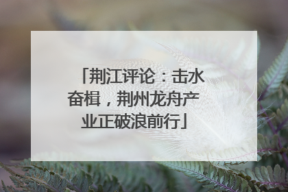荆江评论：击水奋楫，荆州龙舟产业正破浪前行