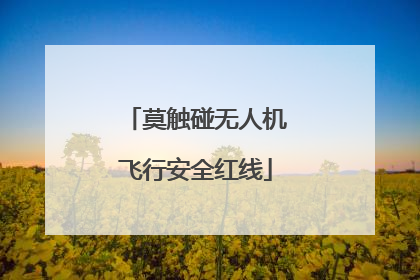 莫触碰无人机飞行安全红线