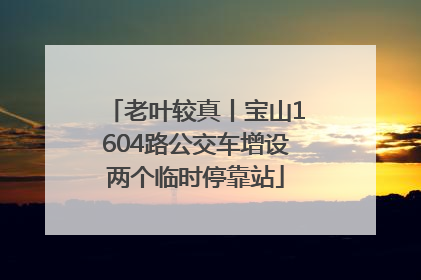 老叶较真丨宝山1604路公交车增设两个临时停靠站