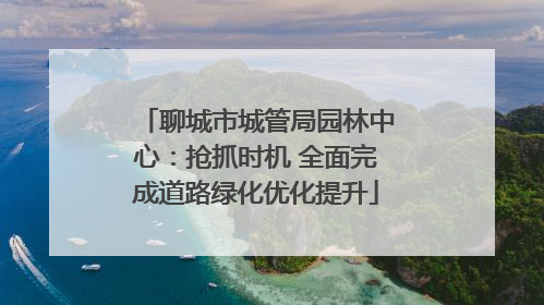 聊城市城管局园林中心:抢抓时机 全面完成道路绿化优化提升