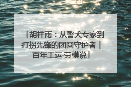 胡祥雨：从警犬专家到打拐先锋的团圆守护者｜百年工运·劳模说