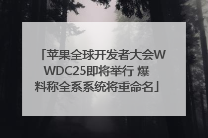 苹果全球开发者大会WWDC25即将举行 爆料称全系系统将重命名