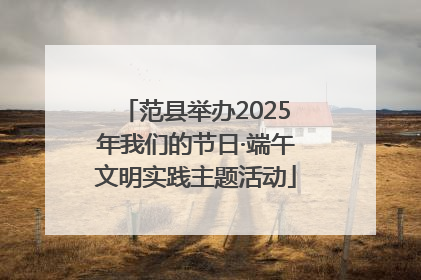 范县举办2025年我们的节日·端午文明实践主题活动