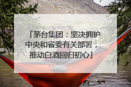 茅台集团：坚决拥护中央和省委有关部署，推动白酒回归初心