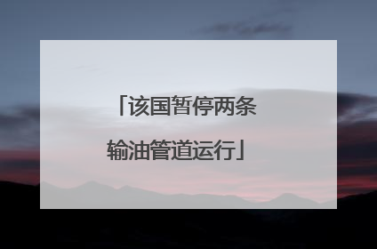 该国暂停两条输油管道运行