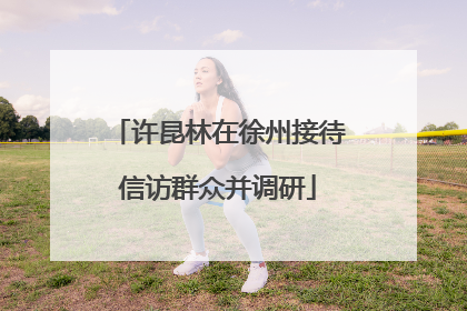许昆林在徐州接待信访群众并调研